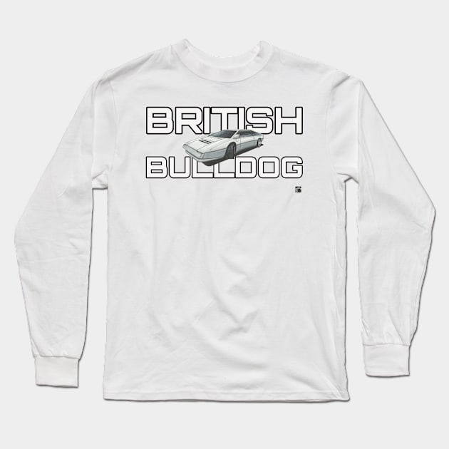 Geo3Doodles British Bulldog Doodle Long Sleeve T-Shirt by Geo3doodles